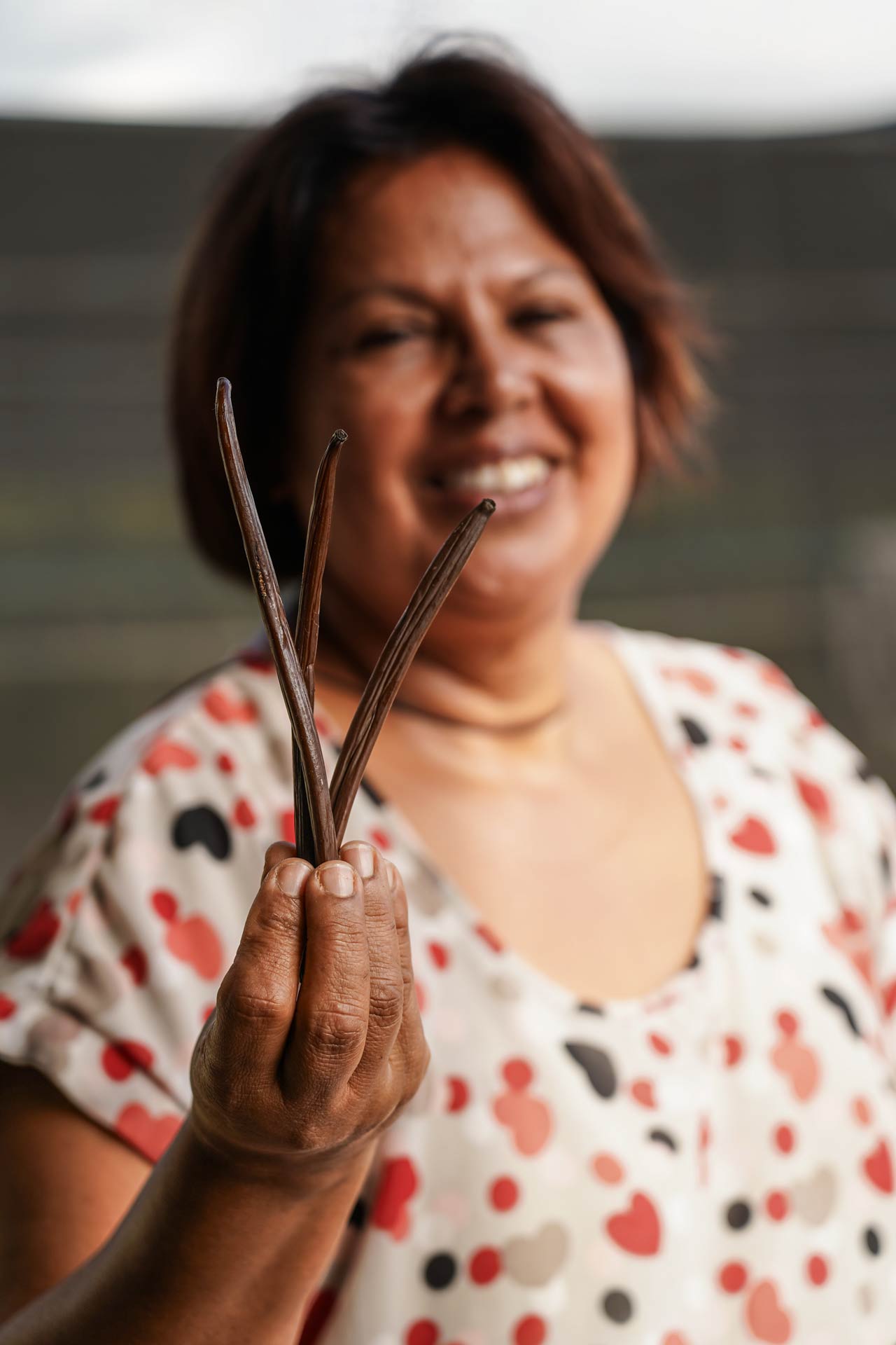 portrait femme avec vanille - photographie de marque